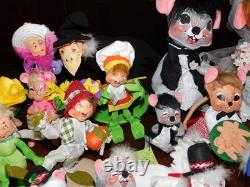 Huge Annalee Doll Collection 36 Christmas Spring Halloween Bridal Cooking + Lot