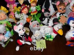 Huge Annalee Doll Collection 36 Christmas Spring Halloween Bridal Cooking + Lot