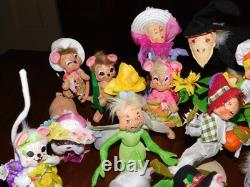 Huge Annalee Doll Collection 36 Christmas Spring Halloween Bridal Cooking + Lot