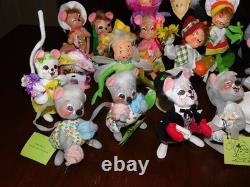 Huge Annalee Doll Collection 36 Christmas Spring Halloween Bridal Cooking + Lot