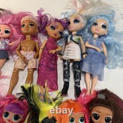 Huge LOL OMG Doll Lot 18 Dolls Plus Accessories, Shoes, Clothes, Glasses, Etc