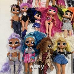 Huge LOL OMG Doll Lot 18 Dolls Plus Accessories, Shoes, Clothes, Glasses, Etc