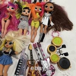 Huge LOL OMG Doll Lot 18 Dolls Plus Accessories, Shoes, Clothes, Glasses, Etc