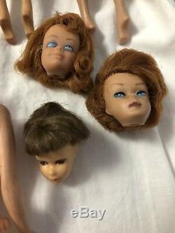Huge Lot Vintage Barbie Dolls Bodies Parts TLC with 850 Ash Blond Ponytail & Box
