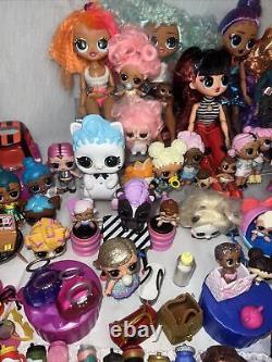 Huge Lot of LOL Surprise Dolls Over 160 Dolls, Babies & Pets Plus Accessories