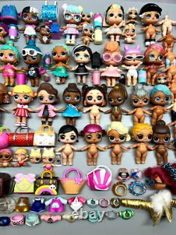 Huge Lot of L. O. L Surprise Dolls Tots Lil Sisters Pets Clothes Shoes Accessories
