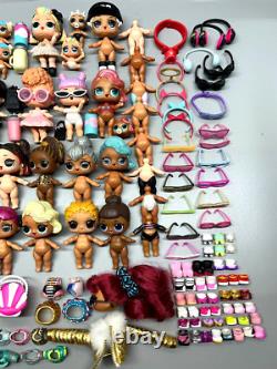 Huge Lot of L. O. L Surprise Dolls Tots Lil Sisters Pets Clothes Shoes Accessories