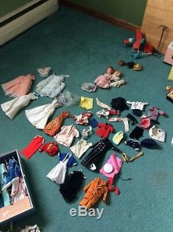 Huge Lot of Vintage Barbie Dolls, Clothes, Cases, Accessories, Shoes, Furniture