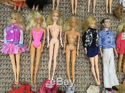 Huge Vintage Barbie, Francie, American Girl, Bubble Cut Doll Lot