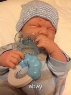 IT'S A BABY BOY! First tear preemie berenguer doll takes a pacifier has extras