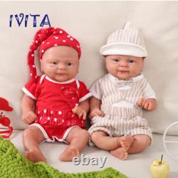 IVITA 14 inch Small Baby Boy or Girl Full Silicone Reborn Baby Doll Xmas Gifts