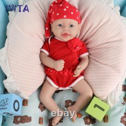 IVITA 15'' Adorable Silicone Baby Girl Lifelike Baby Accompany Silicone Dolls