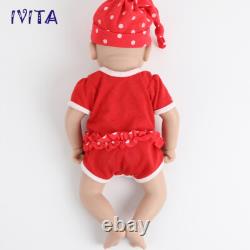 IVITA 15'' Adorable Silicone Baby Girl Lifelike Baby Accompany Silicone Dolls