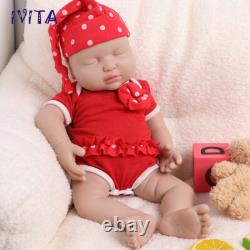 IVITA 15'' Handmade Sleeping Baby Girl Lifelike Silicone Reborn Doll Infant