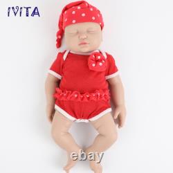 IVITA 15'' Handmade Sleeping Baby Girl Lifelike Silicone Reborn Doll Infant
