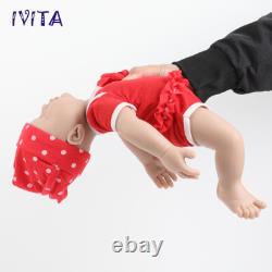 IVITA 15'' Handmade Sleeping Baby Girl Lifelike Silicone Reborn Doll Infant