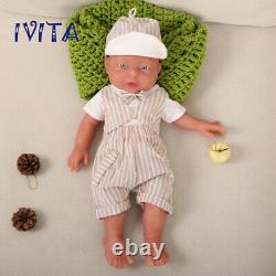 IVITA 16'' Silicone Reborn Baby Boy Lifelike Floppy Full Silicone Newborn Doll