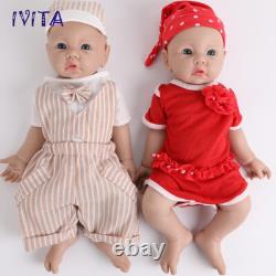 IVITA 17Boy or Girl Baby Full Body Silicone Doll Real Reborn Baby Kids Gifts