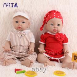 IVITA 17Boy or Girl Baby Full Body Silicone Doll Real Reborn Baby Kids Gifts