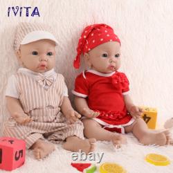 IVITA 17Boy or Girl Baby Full Body Silicone Doll Real Reborn Baby Kids Gifts