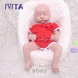 IVITA 17Sleeping Boy and Girl Lifelike Newborn Full Silicone Reborn Baby Doll