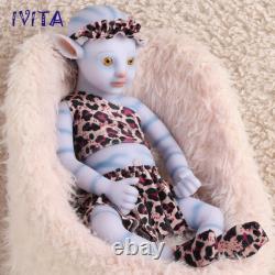 IVITA 17''Avatar Fairy Girl Doll Full Silicone Floppy Avatar Doll Kids Gift