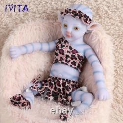 IVITA 17''Avatar Fairy Girl Doll Full Silicone Floppy Avatar Doll Kids Gift
