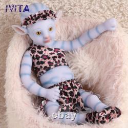 IVITA 17''Avatar Fairy Girl Doll Full Silicone Floppy Avatar Doll Kids Gift