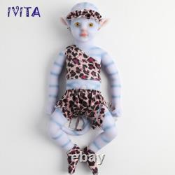 IVITA 17''Avatar Fairy Girl Doll Full Silicone Floppy Avatar Doll Kids Gift