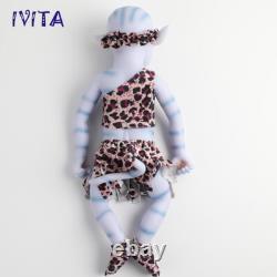 IVITA 17''Avatar Fairy Girl Doll Full Silicone Floppy Avatar Doll Kids Gift