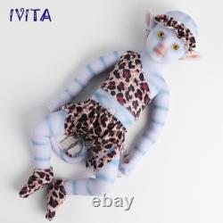 IVITA 17''Avatar Fairy Girl Doll Full Silicone Floppy Avatar Doll Kids Gift
