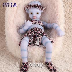 IVITA 17''Avatar Fairy Girl Doll Full Silicone Floppy Avatar Doll Kids Gift