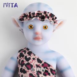IVITA 17''Avatar Fairy Girl Doll Full Silicone Floppy Avatar Doll Kids Gift