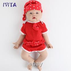 IVITA 17 Boy and Girl Reborn Baby Full Body Floppy Silicone Touch Kids Gift