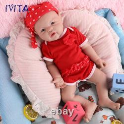 IVITA 17 Boy and Girl Reborn Baby Full Body Floppy Silicone Touch Kids Gift