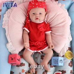 IVITA 17 Boy and Girl Reborn Baby Full Body Floppy Silicone Touch Kids Gift
