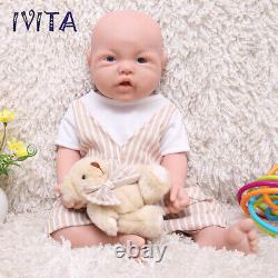 IVITA 17'' Floppy Silicone Reborn Baby BOY Realistic Silicone Doll Infant