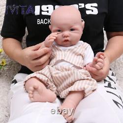 IVITA 17'' Floppy Silicone Reborn Baby BOY Realistic Silicone Doll Infant