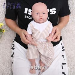 IVITA 17'' Floppy Silicone Reborn Baby BOY Realistic Silicone Doll Infant