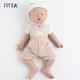 Ivita 17''full Silicone Doll Sleeping Boy Lifelike Reborn Baby Doll Kids Gifts