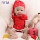 Ivita 17 Lifelike Full Silicone Girl Dolls Newborn Reborn Baby Toddler Toy