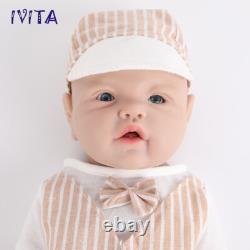 IVITA 17 Silicone Reborn Boy Girl Baby Full Body Newborn Silicone Doll Infant
