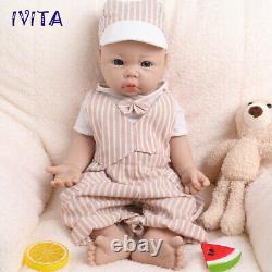 IVITA 17 Soft Silicone Reborn Baby Boy and Girl Newborn Squishy Silicone Doll