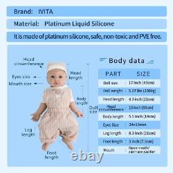 IVITA 17 Soft Silicone Reborn Baby Boy and Girl Newborn Squishy Silicone Doll