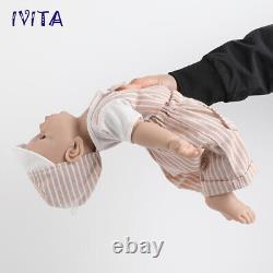 IVITA 17 Soft Silicone Reborn Baby Boy and Girl Newborn Squishy Silicone Doll