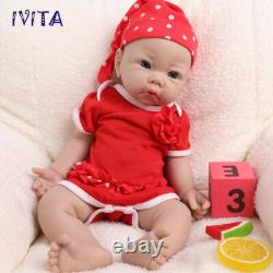 IVITA 17'' Soft Silicone Reborn Baby Doll Realistic Girl Fullbody Silicone Doll