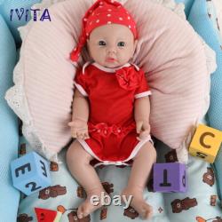 IVITA 17'' Soft Silicone Reborn Baby Doll Realistic Girl Fullbody Silicone Doll