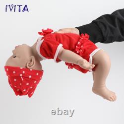 IVITA 17'' Soft Silicone Reborn Baby Doll Realistic Girl Fullbody Silicone Doll