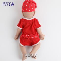 IVITA 17'' Soft Silicone Reborn Baby Doll Realistic Girl Fullbody Silicone Doll