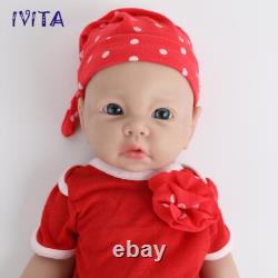 IVITA 17'' Soft Silicone Reborn Baby Doll Realistic Girl Fullbody Silicone Doll
